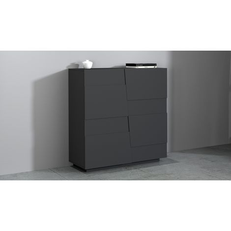 Buffet haut moderne 120 cm anthracite mat Pedro (1/5)