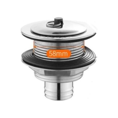 Égouttoir d'évier avec tube télescopique pour trous de 59 à 70 mm (1/5)