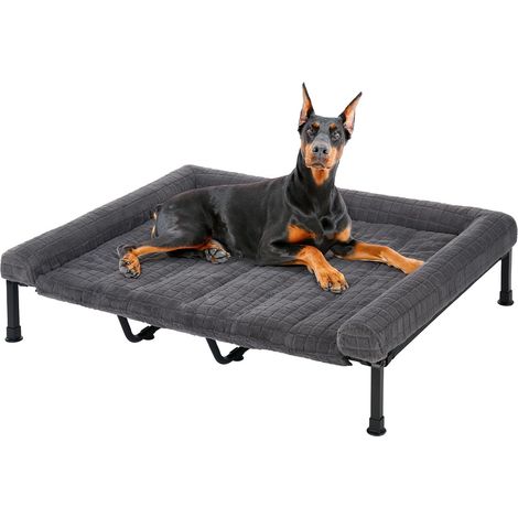 XXL Washable Raised Dog Bed, Extra Large Outdoor Dog Bed Dog Lounger Outdoor Indoor Soft Cushion Removable Cover with Non-Slip Feet 150 x 94 cm (1/5)
