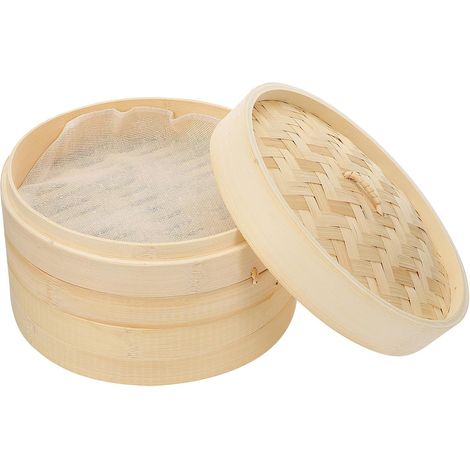 Panier vapeur de 24 cm avec couvercle, cuiseur vapeur et écologique pour raviolis, légumes et dim sum (1/5)