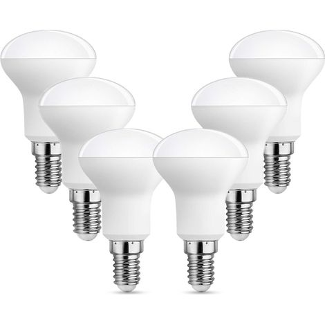 6PCS Ampoule Spot LED E14 5W Blanc Neutre 4000K, 450LM 120° Lumière, Équivalent E14 40W Incandescence, AC 220V, Spot R50 LED Petit Culot pour Cuisine Salle de Bain, non dimmable, lot de 6 [Classe éner