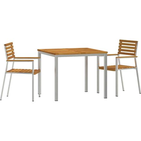 Maison Exclusive - Garten Essgruppe 3 pcs Massives Akazienholz un
