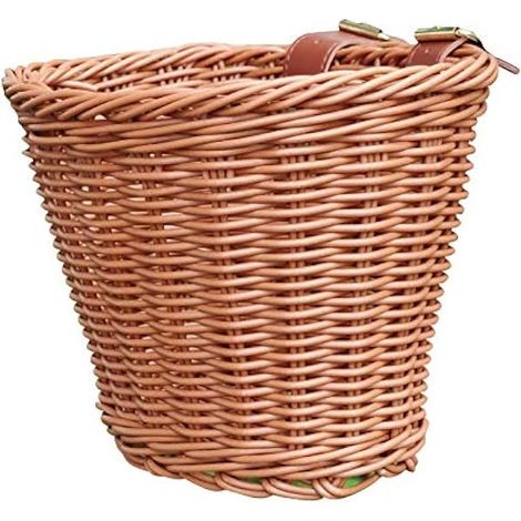 Panier Vélo Vélo, Panier en Plastique Rotin Vélo Scooters Sac Avant (1/5)