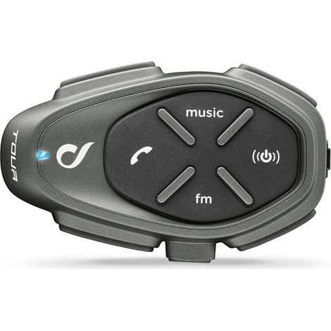 INTERPHONE TOUR - Singolo - Interfono Moto Bluetooth, Fino a 4 Motociclisti, Distanza 1.5 Km, Autonomia 25 Ore, Fast Charge, Mp3, GPS, Impermeabile, Universale.