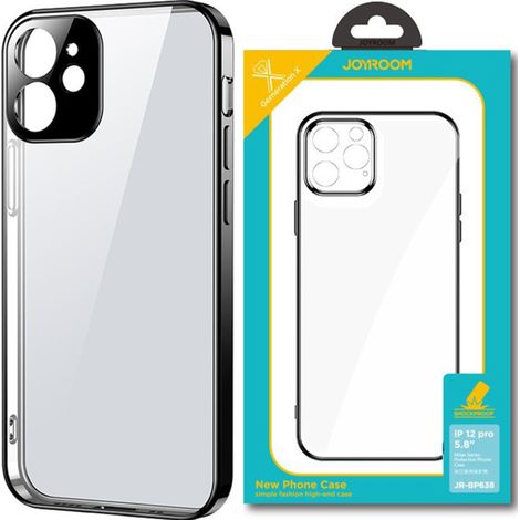 Étui ultra-fin transparent Joyroom New Beauty Series avec cadre métallique pour iPhone 12 Pro Max Noir (JR-BP744) (1/5)