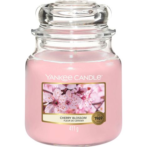 bougie jarre parfumée moyenne taille Fleur de cerisier jusqu'à 75 heures de combustion (1/5)