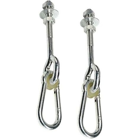 2 PCS Crochet de Plafond, Crochets de Suspension, Vis de Fixation pour Balançoire, Béton Bois Ensembles, Yoga, Hamac, Chaise Accrochante, 150Kg - 150mm (1/5)