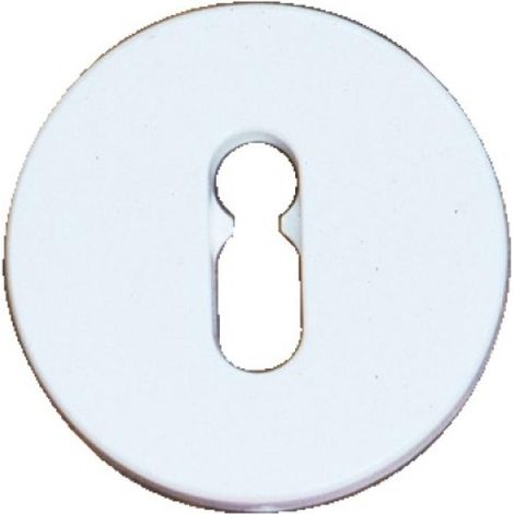 Paire de rosaces clé I rondes R 92S 80 en nylon finition noir RAL 9005 - NORMBAU