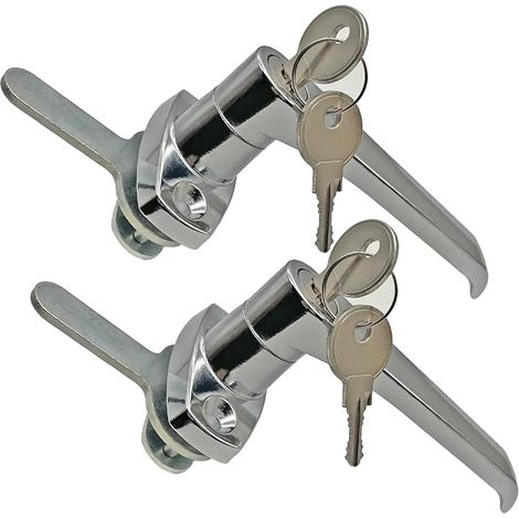 Lot de 2 Serrure Porte Verrous à Came de Type L (1/5)