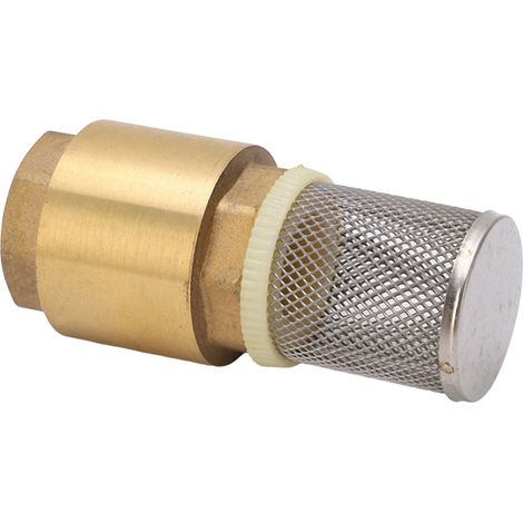 Clapet anti-retour laiton G1 voie unique étanchéité fiable 99mm avec filtre intégré pour eau et huile (1/5)