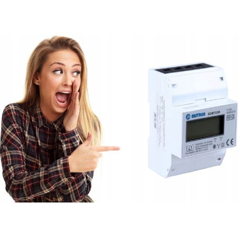 Compteur d'énergie triphasé SDM72 DR - LCD - Précision classe 1 - Fonction reset - IP51 (1/4)