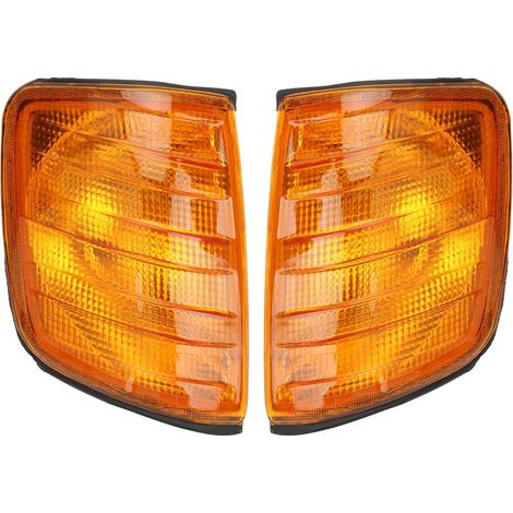 Lot de 2 feux de stationnement d'angle ambrés 183290012B, compatibles avec Mercedes-Benz Classe E W124 (1985-1995) (1/3)