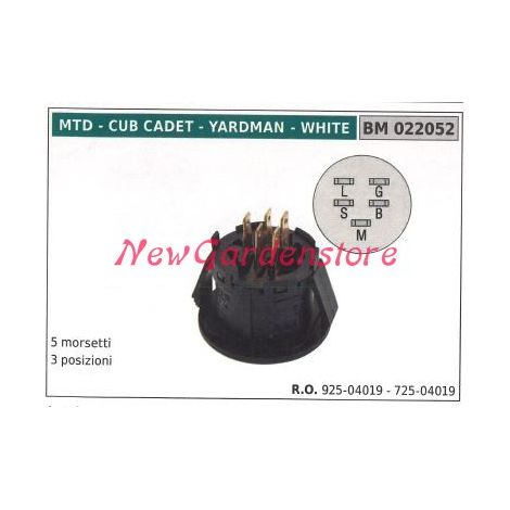 Quadro avviamento MTD 5 morsetti 3 posizioni 022052 925-04019