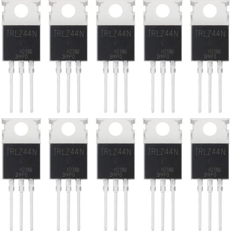 10 Pièces IRLZ44N IRLZ44 IRLZ44NPBF Transistors MOSFET à Canal N 47A 55V 47 Ampère 55 Volt Puissance Transistor MOSFETS TO-220 (1/5)