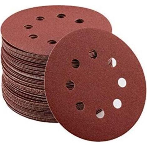 Disque de Ponçage 80pcs Disques Abrasifs 40/80/120/240/320/400/600/800 Grain Taille de 125mm Idéal pour Poncer/Polir/Dérouiller