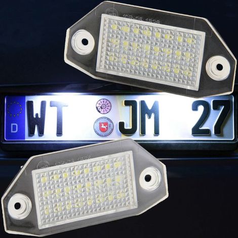 KIT LUCI TARGA A LED COMPATIBILE CON FORD Mondeo III BJ 2000-2007, VETRO TRASPARENTE