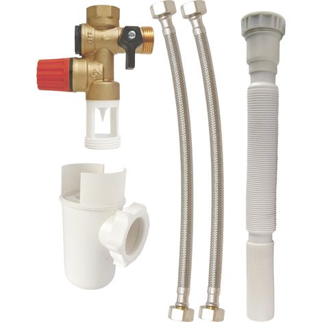 Kit complet groupe de sécurité inox pour eau agressive (1/2)