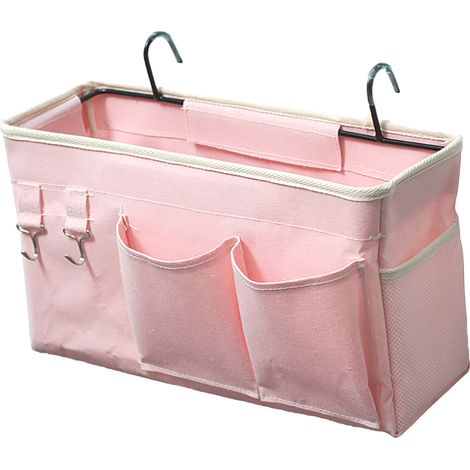 1 Sac de rangement suspendu, crochet métallique, sangles réglables, tissu non tissé imperméable, pour lit superposé bureau (1/5)