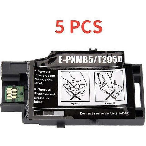 Passend für Epson Resttintenbehälter T2950, PX-S05B, PX-S05W, WF-100 und PXMB5, passend für Epson Reparaturbox – 5 Stück