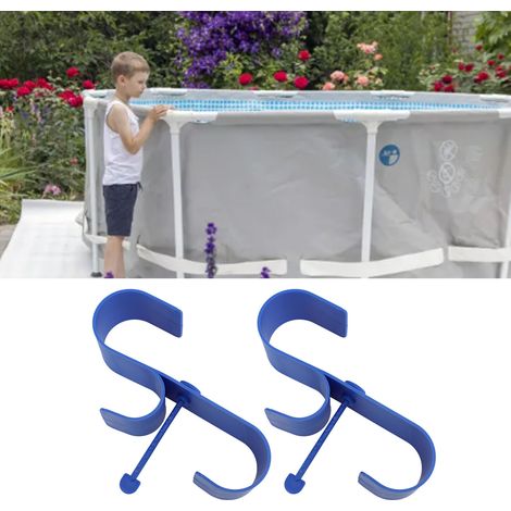 Poolzaunhaken – 2 Stück – Multifunktionale Halterung für Stangen, Bürsten und Schläuche (1/5)