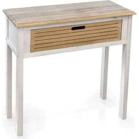Consolle in legno con 1 cassetto 75x30x75 cm