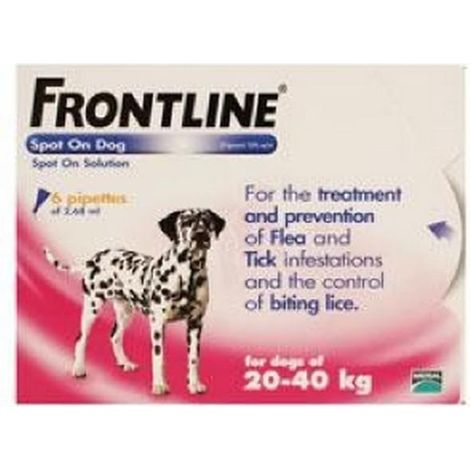 Frontline Spot On Large Dog 20-40kg (6Pipettes) - 20051 (1/2)