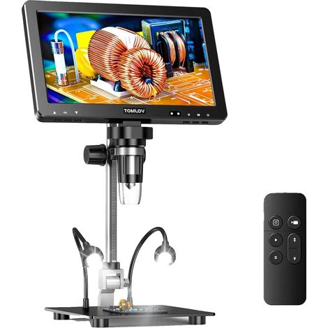 Microscopio digital, pantalla IPS HD de 10,1", aumento de 5X a 1500X. (1/2)