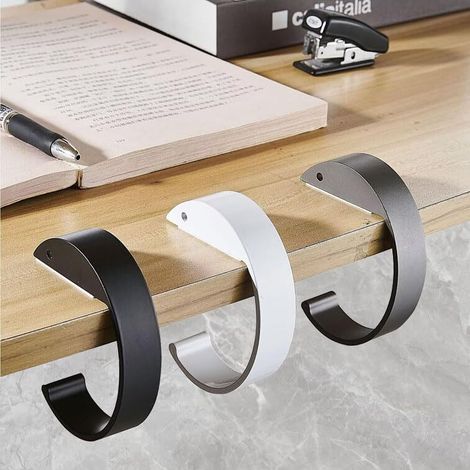 Gehäkelte Haupttasche, 3 Stück Stützen für Tischtasche, in C-Form, Porte Sac Métal, Accroche Haupttasche für Tisch, für Haupttaschen im Büro, im Restaurant, Cintre