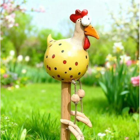 Statues de Poulet Jardin Décoration en Résine Drôle en Forme de Poule Figurine Animaux Sculptures pour Jardin,Poules en Céramique Décoratives pour Jar-din,Cour, Patio (1/5)