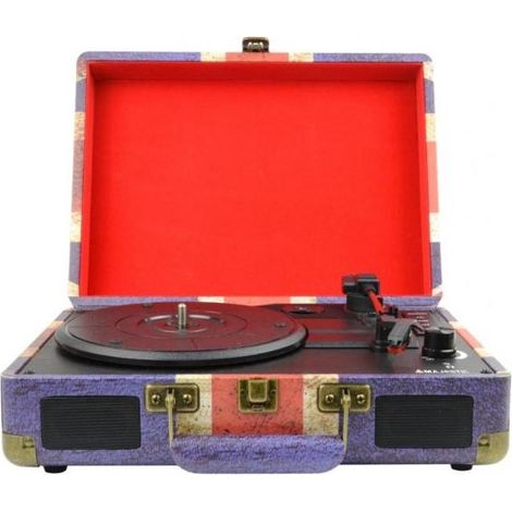 New Majestic TT-43 BT/USB/SD/AX Tocadiscos de tracción por correa Azul, Rojo, Blanco