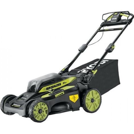 Ryobi – Tondeuse à gazon tractée 36V Brushless – Ø coupe 51 cm – Pour terrains jusqu'à 950 m² – Batterie 36V 6,0 Ah incluse (1/3)