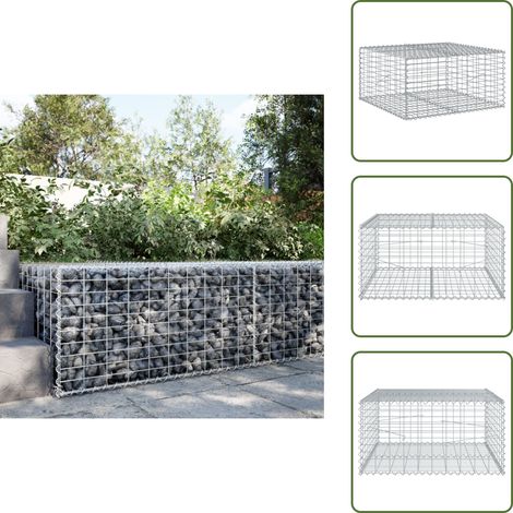 vidaXL Panier gabion avec couvercle 100x100x50 cm fer galvanisé (1/5)