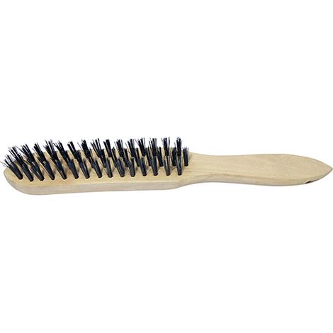 TIMCO Wooden Handle Wire Brush SS - 3 Rows