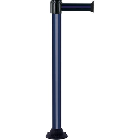 Poteau Alu Bleu laqué à sangle Noir/Bleu 5m x 50mm sur socle fixe - 2052146 (1/3)