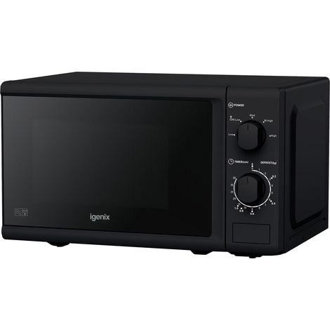 Igenix Manual Microwave, 20 Litre, 5 Power Settings, 800W, Black - IGM0820B (1/3)