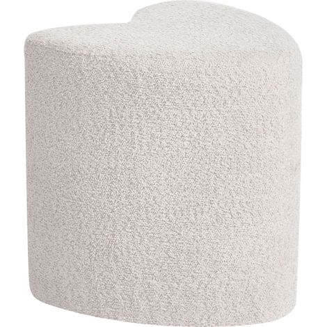 Pouf SCOTIA Chenillegewebe Beige (1/5)