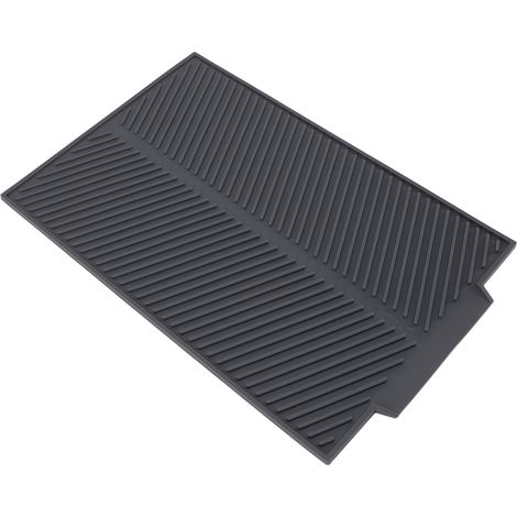 Rutschfeste, stoßdämpfende Silikon-Abtropfmatte, leicht zu reinigen, für Geschirr, Schüsseln, Gabeln, L 43 x 33,5 cm (1/5)