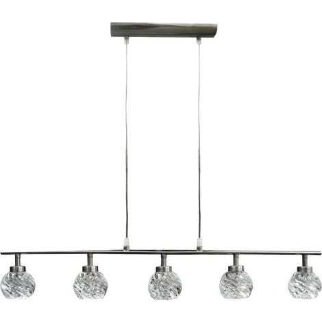 Suspension nickel satiné cristal 5xG9 Candellux Gira (1/2)