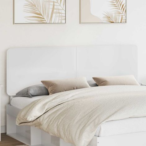 Tête de lit-Panneau de lit Blanc Brillant 180 cm Bois d'ingénierie 525090 (1/5)