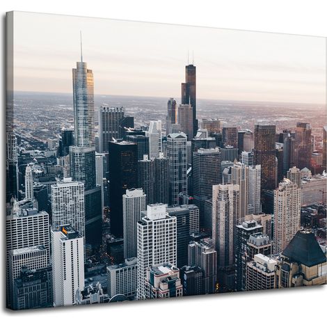 Leinwanddruck Chicago Architektur 100x80 cm USA Polen Städte