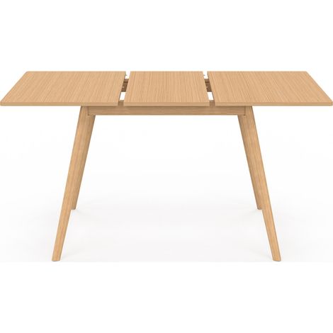 NOOR Mesa de comedor rectangular extensible para 4-8 personas efecto madera 120-160 cm (1/5)