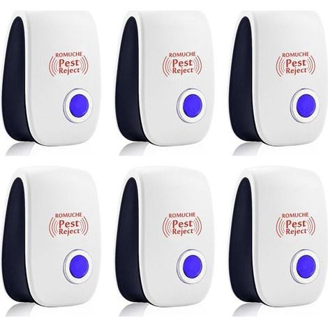 Ultrason Souris et Rats Lot De 6 - Repulsif Ultrason Moustique - Répulsif Ultrason - Anti Moustique Ultrason - Ultrason Souris -Repulsif Fourmis - Répulsif Souris - Répulsif Araignée - Utrason Rat (1/4)