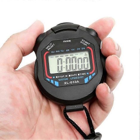 Chronomètre de sport avec compte à rebours et calendrier, étanche et résistant aux chocs, idéal pour la natation, la course à pied et l'entraînement. Parfait pour la natation, la course à pied et l'en (1/5)