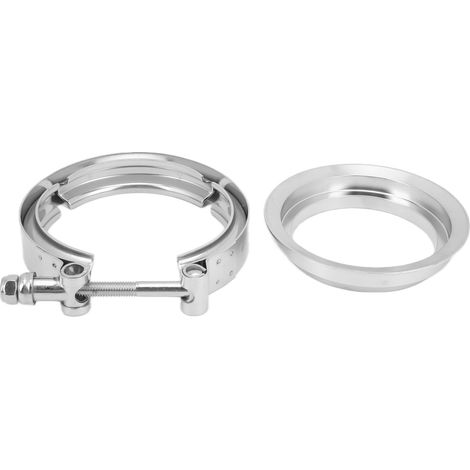 Kit 3 brides V-Band pour downpipe, acier inoxydable, remplacement Borg Warner S200 S300 S257 S366, fixation turbo, étanche, 3 pièces (1/5)