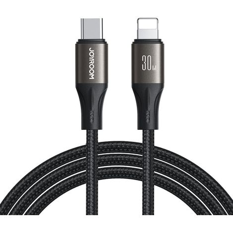 Cable Joyroom USB-C a Lightning de carga rápida de 30 W, 1,2 m - Negro