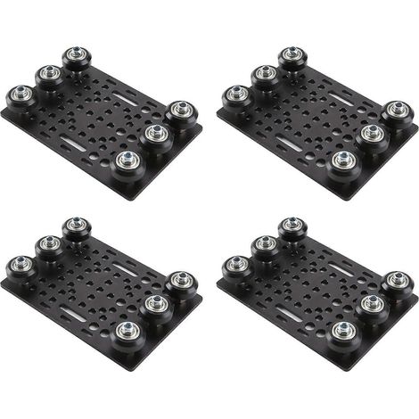 Ensemble de 4 portiques à rainure en V (20-80 mm) avec roulettes pour profilés aluminium à rainure en V, routeur CNC et imprimante 3D - Partie A (1/5)