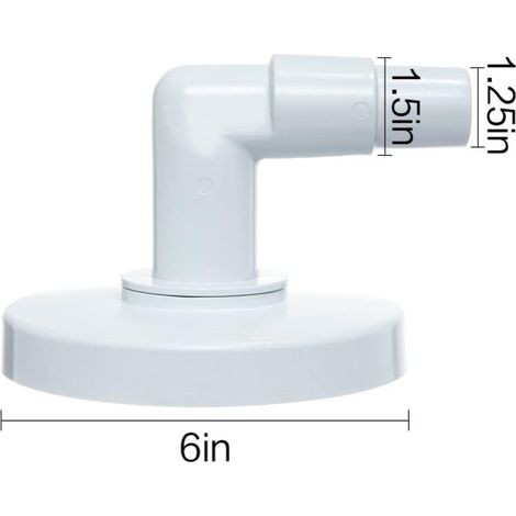 Plaque à Vide pour Skimmer avec Coude à 90° – Compatible Adaptateurs Hayward SP1090, SP1091, SP1092 (1/5)