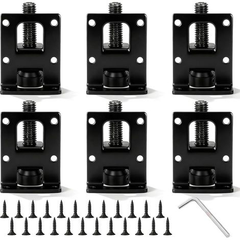 Lot de8 pieds de nivellement de meubles,pieds réglables avec vis et clé,pieds de nivellement robustes pour table,armoires,établi (1/5)