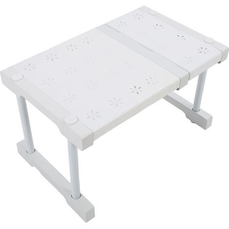 Expandable Cabinet Shelf Carbon Steel ABS PP Closet Storage Shelf Cabinet Organizer Riser Rack for Kitchen Cupboard Under Sink 27 to 38cm/10.6 to 15.0in (1/5)
