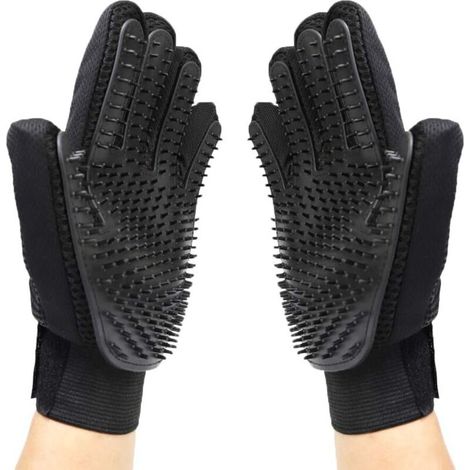 Massage de brosse d'épilation d'animal familier (noir, une paire)